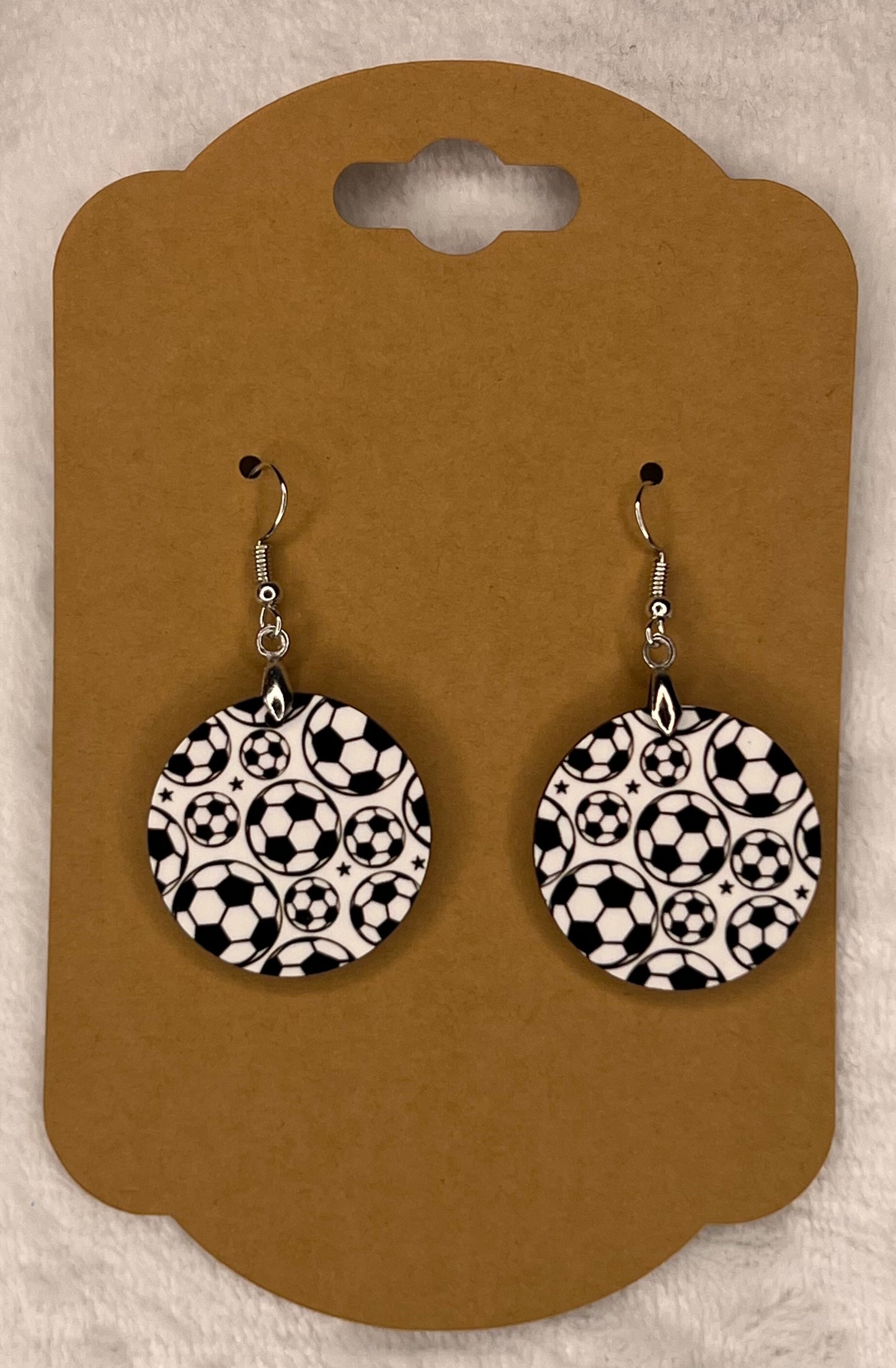 Soccer Round Earrings