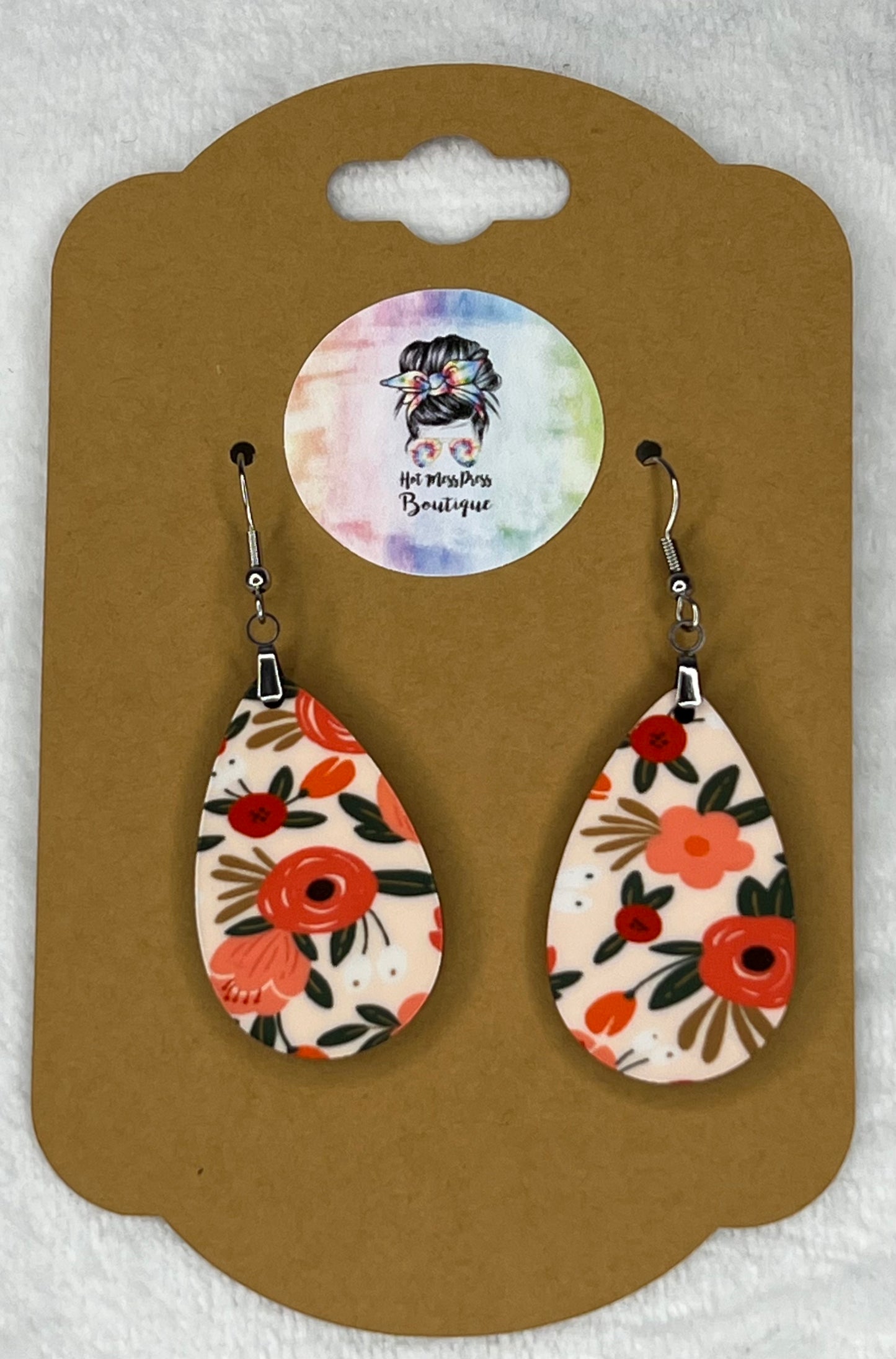 Peony Flower Earrings
