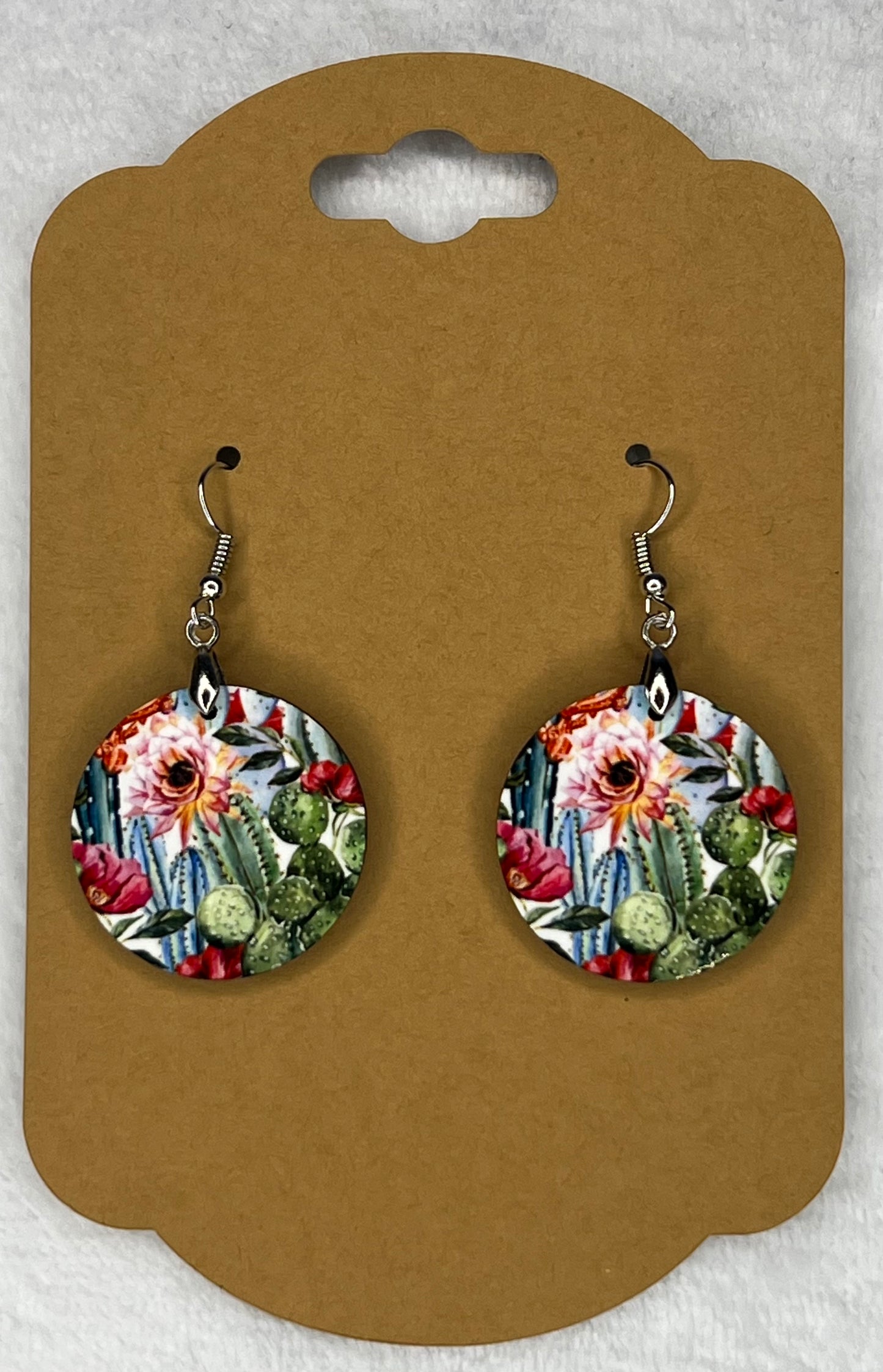 Cactus Round Earrings