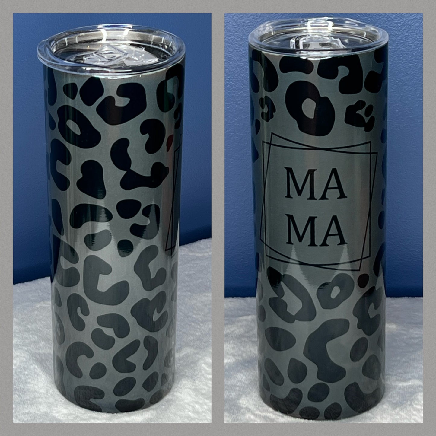 Black Leopard Mama Tumbler