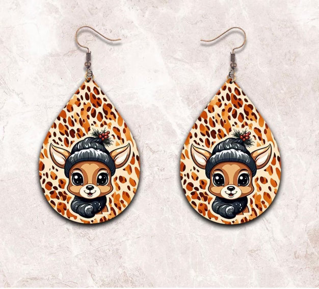 Leop Deer Earrings