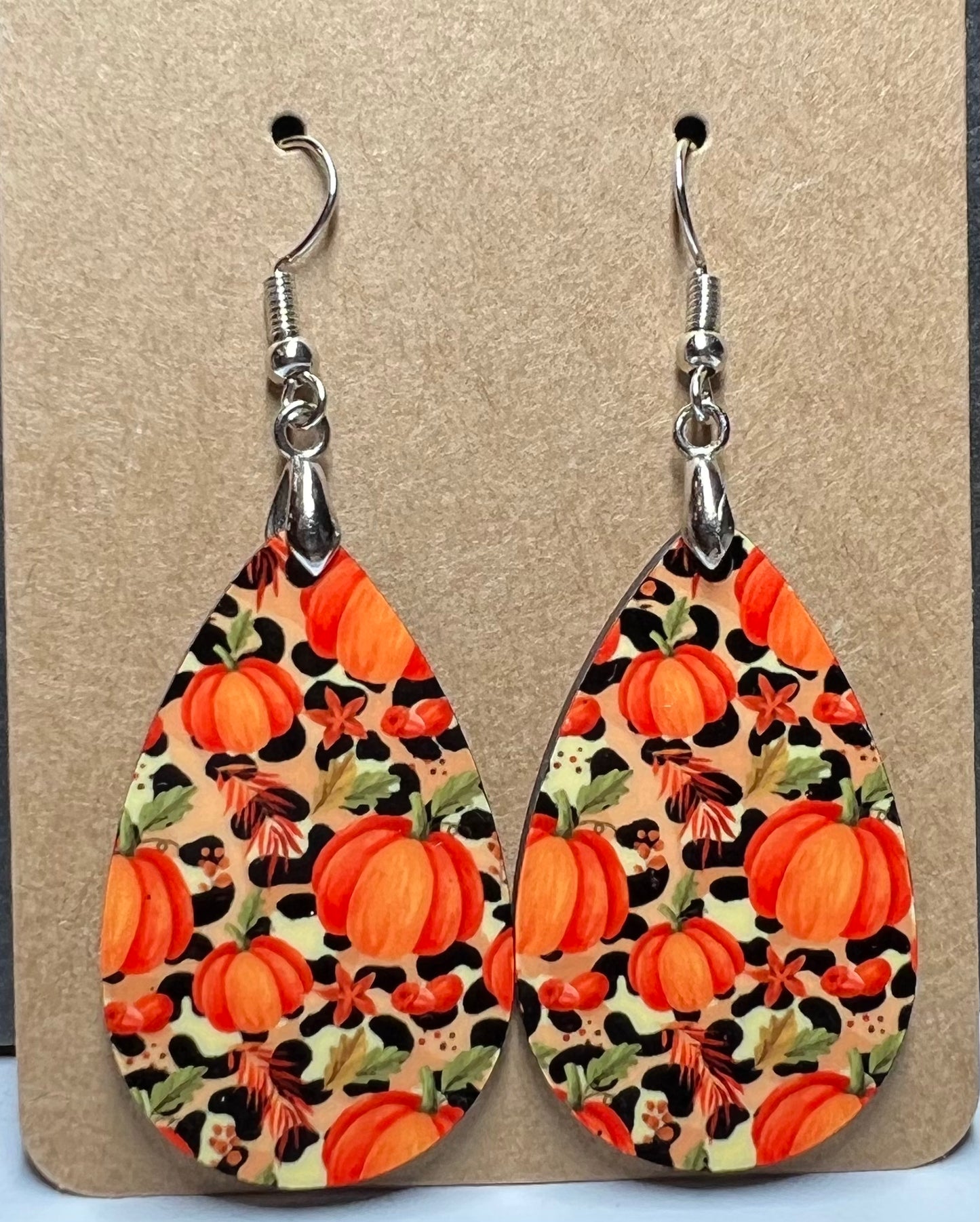 leop Pumpkin Earrings