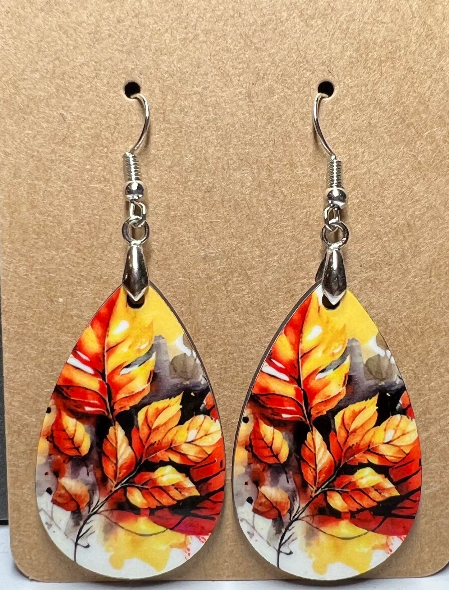 Watercolor Leafs Earrings