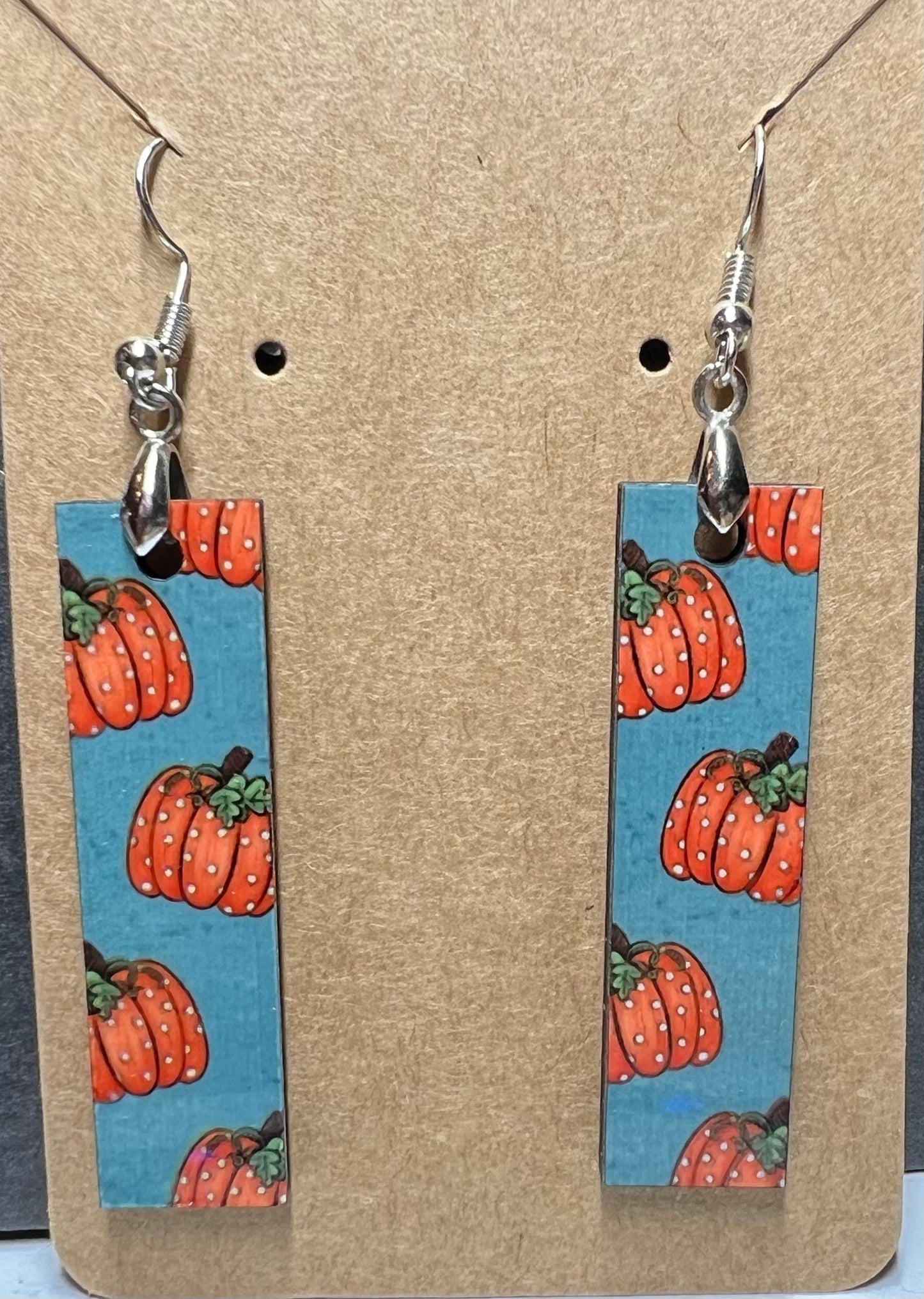 Blue Pumpkin - Bar Earrings