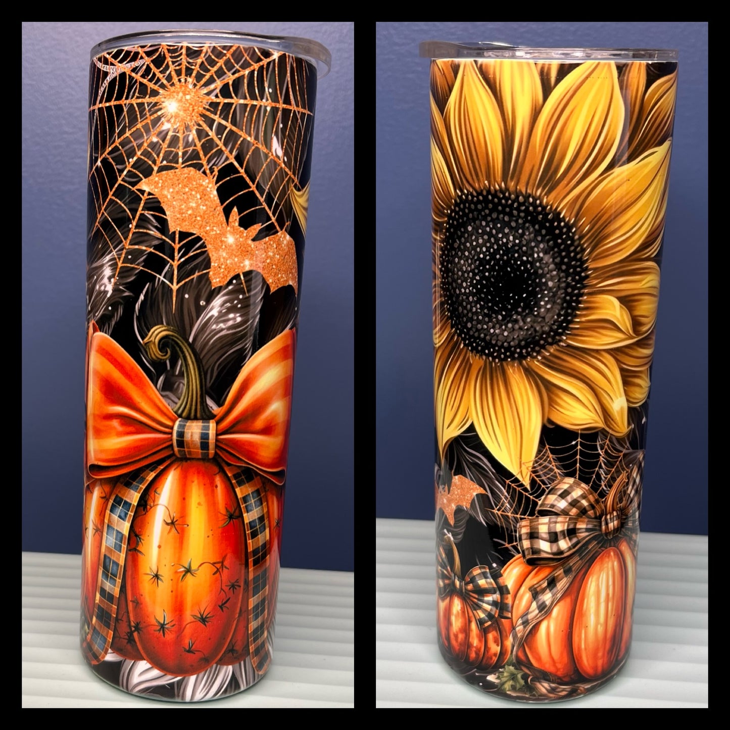 Rustic Halloween Pumpkin Tumbler