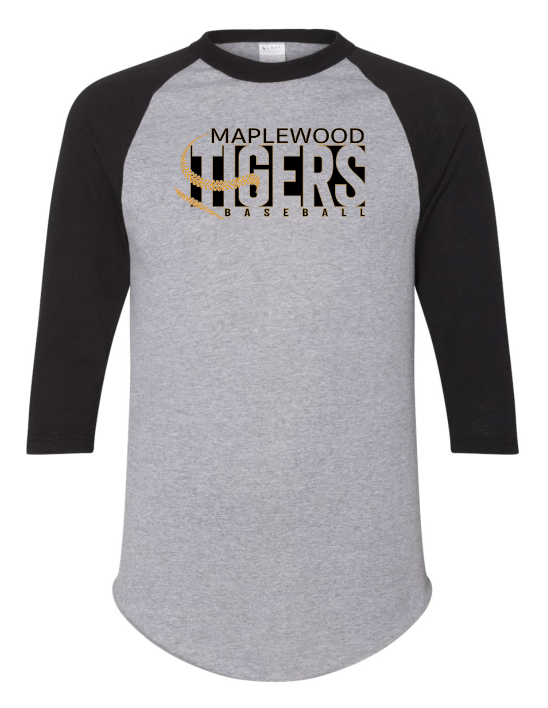 Tigers - Baseball T - 3/4 Sleeve - Design B