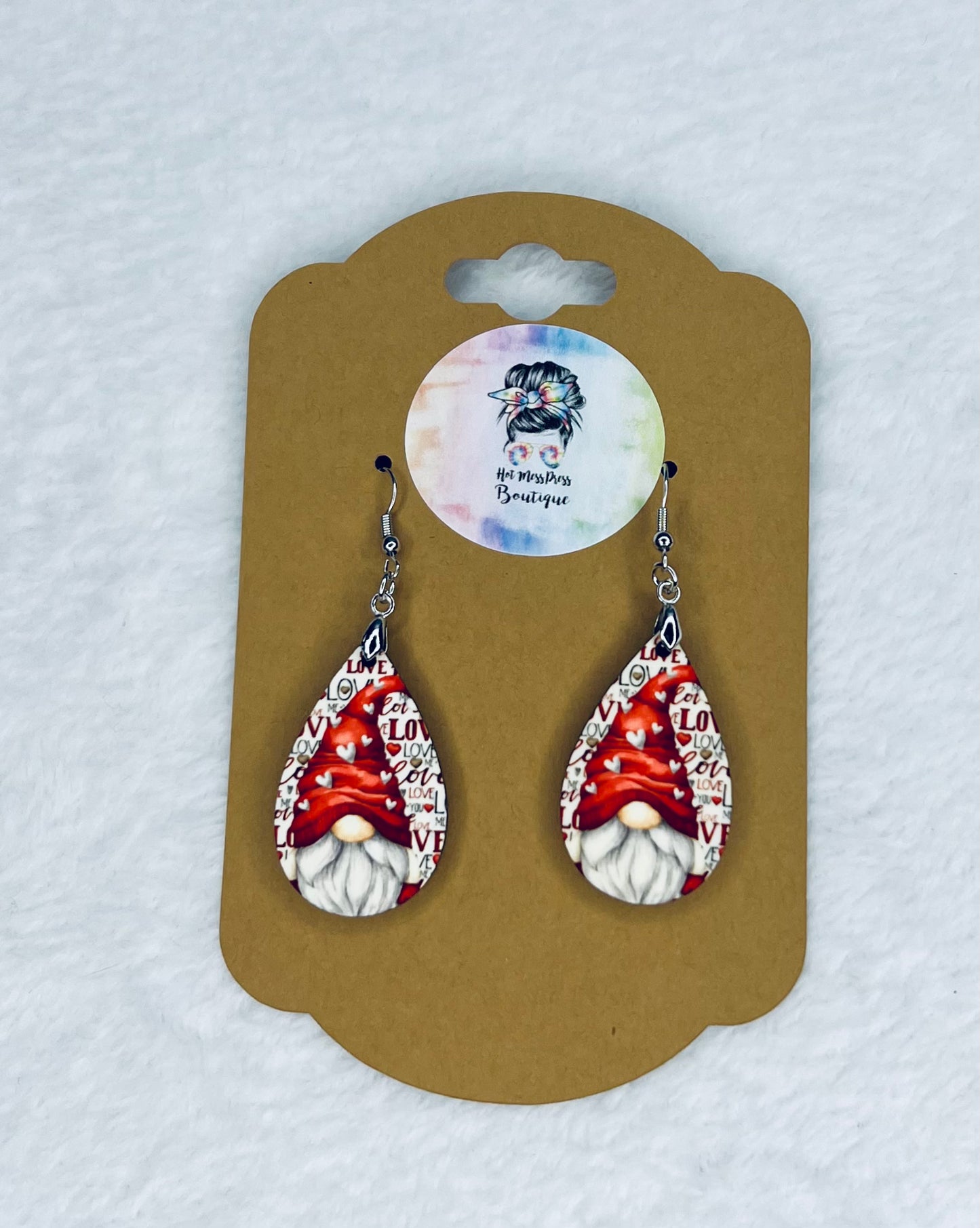 Valentine Gnome Earrings