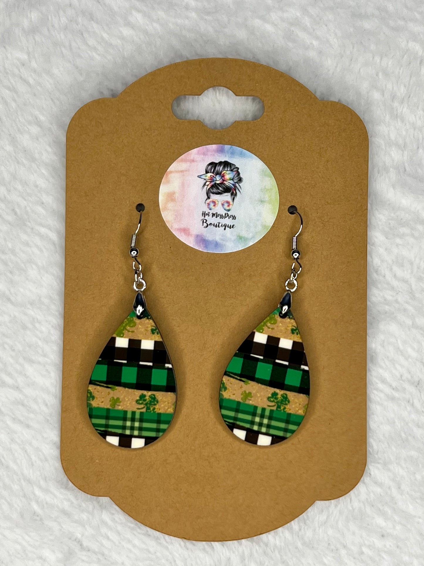 St. Patrick's Day Strips Earrings