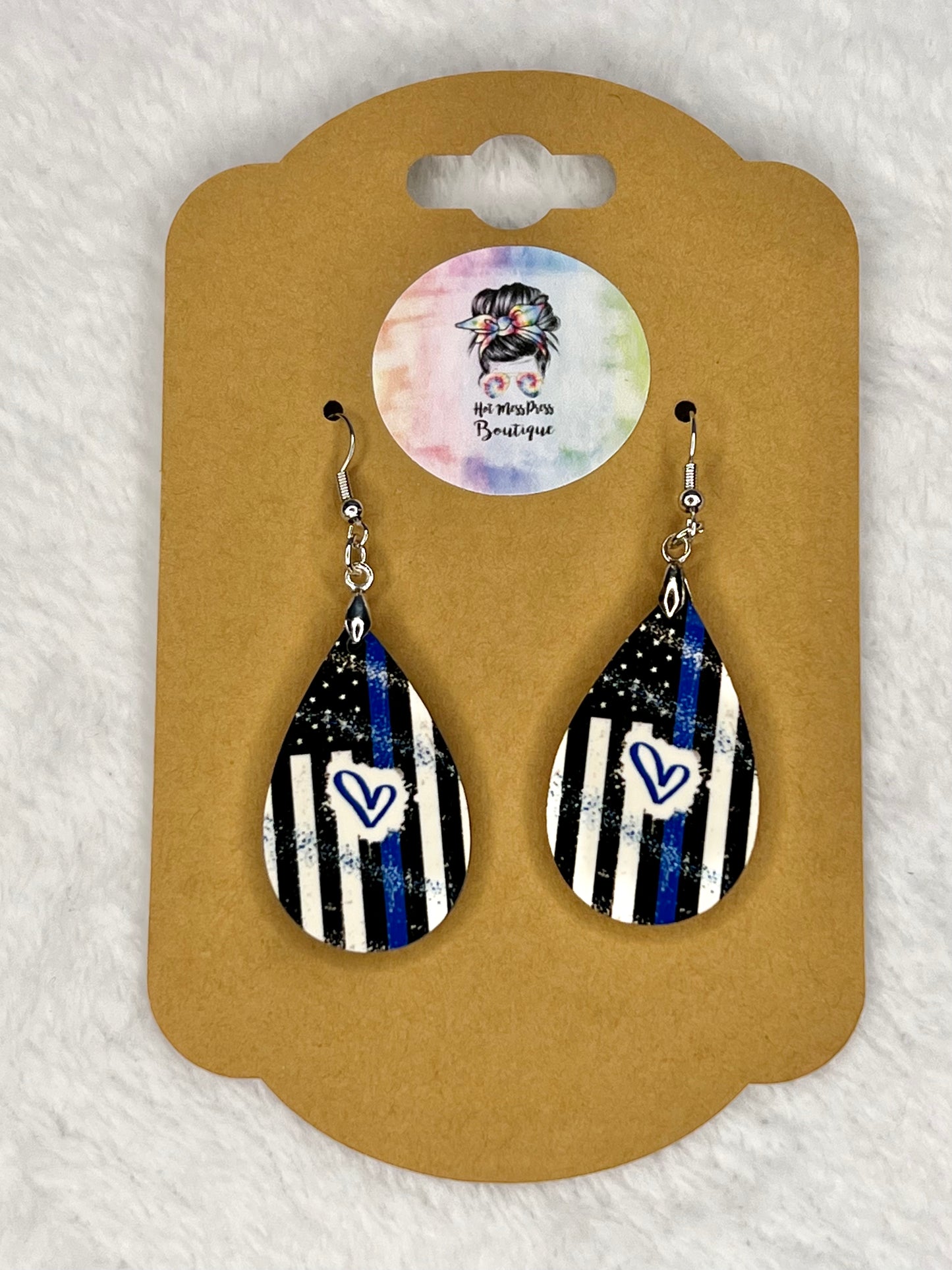 Police Flag <3 Earrings