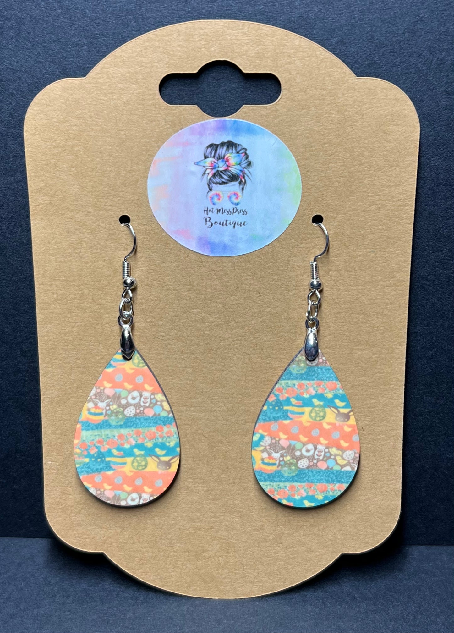 Easter Striped Earrings