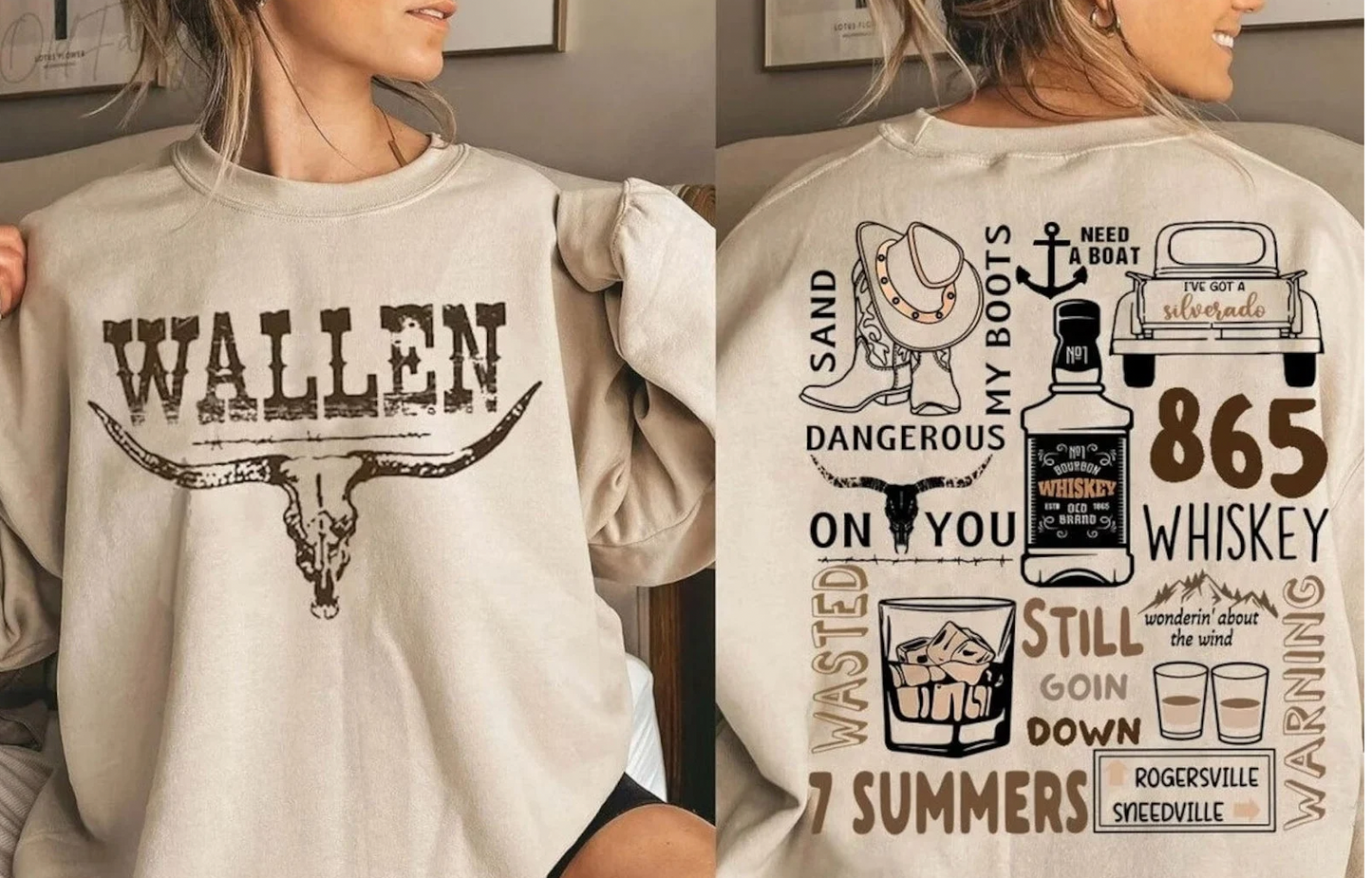 Wallen front and back
