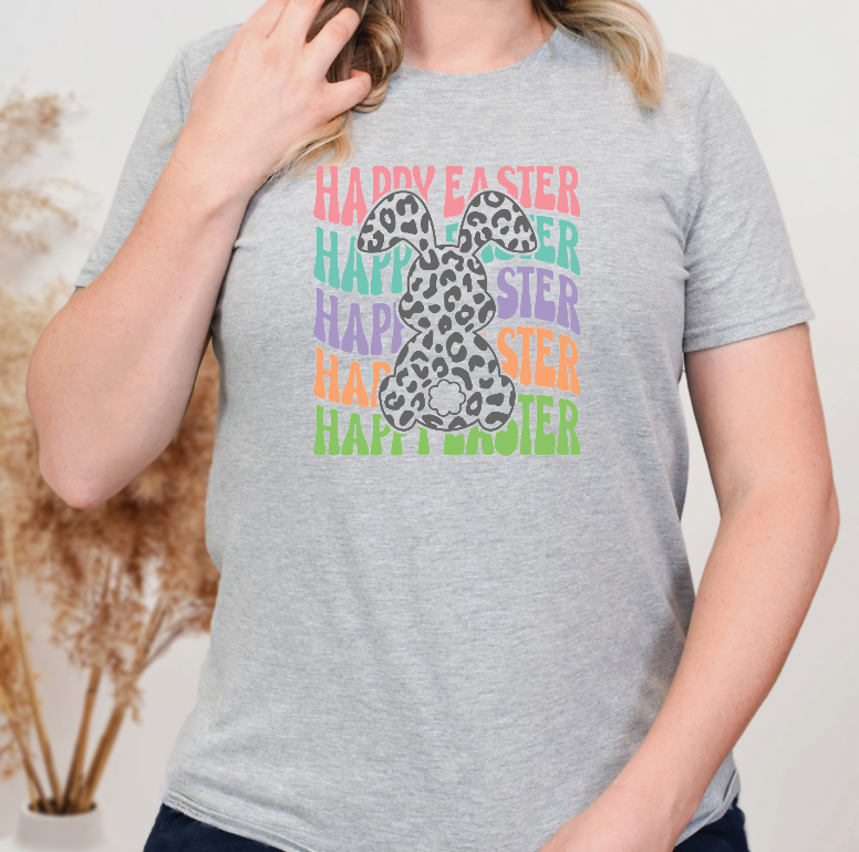 Happy Easter Stacked Leopard