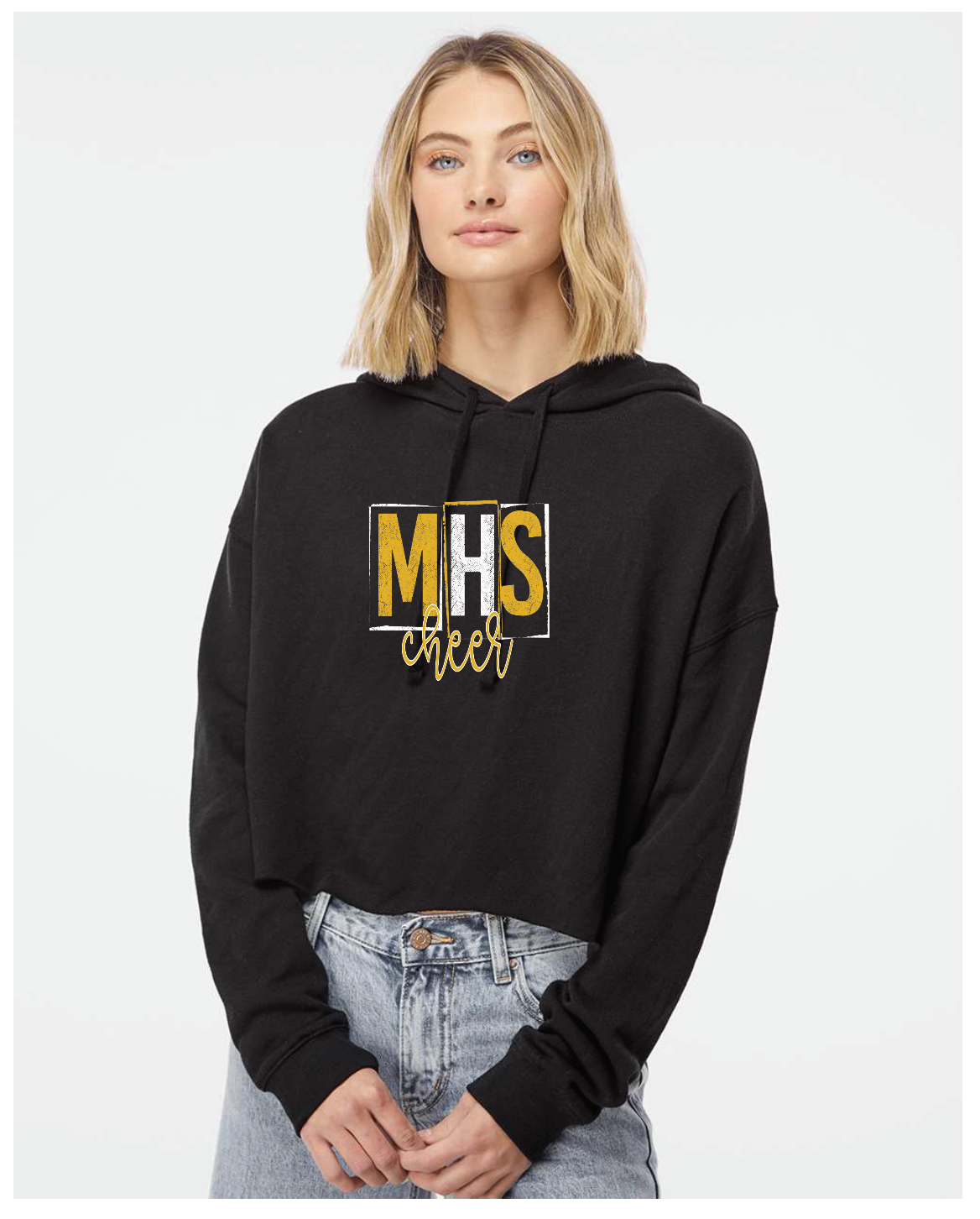 MHS CHEER - Crop Hoodie - Design A (Adult ONLY)