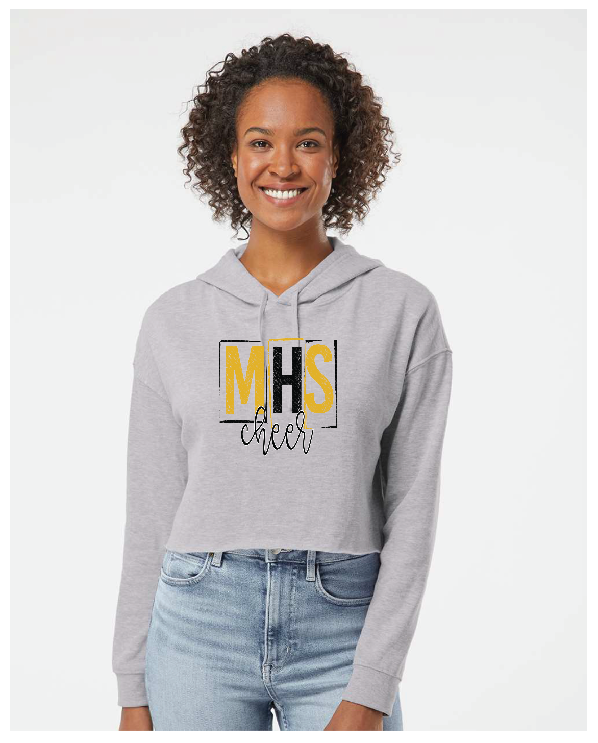 MHS CHEER - Crop Hoodie - Design A (Adult ONLY)