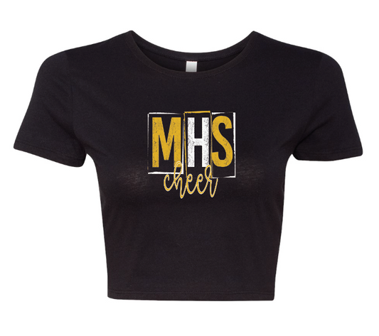 MHS CHEER - Crop T-Shirt - Design A (Adult ONLY)