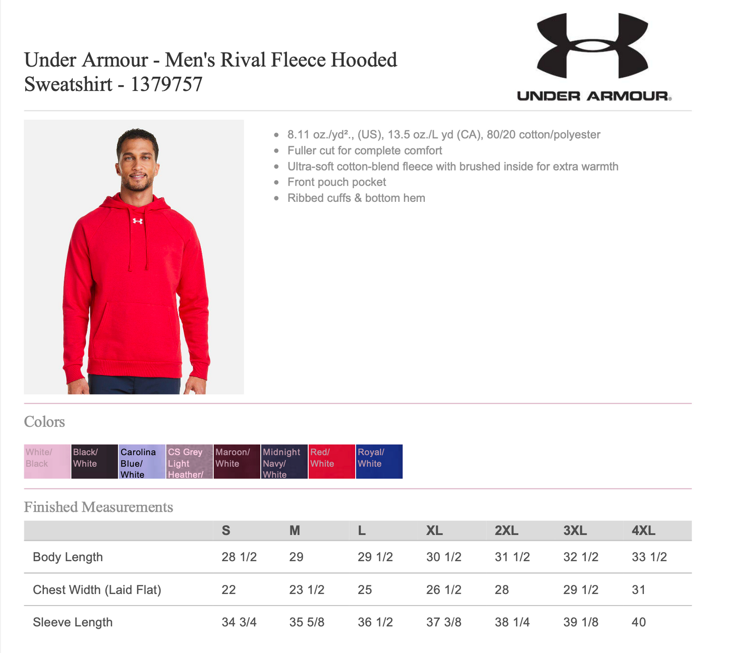 SLG CHEER 25 -  UNDER ARMOUR Hoodie