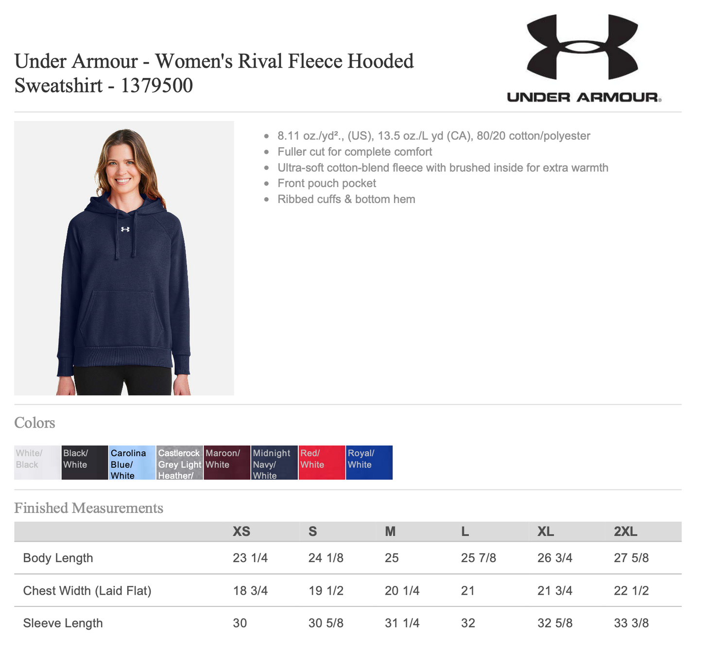 SLG CHEER 25 -  UNDER ARMOUR Hoodie